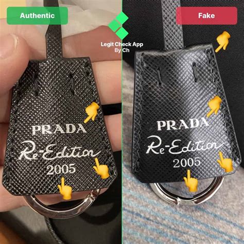 prada re edition 2005 original vs fake|prada re edition bag text.